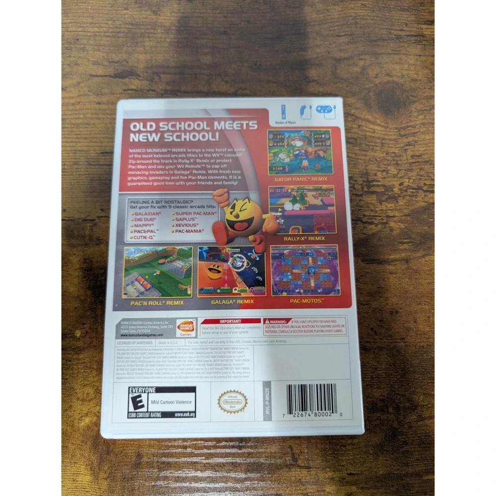 Namco Museum Remix‎ Nintendo Wii Complete CIB Pac Man
